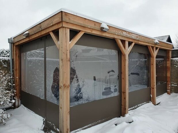 Verandazeil breed 500cm x hoog 200cm