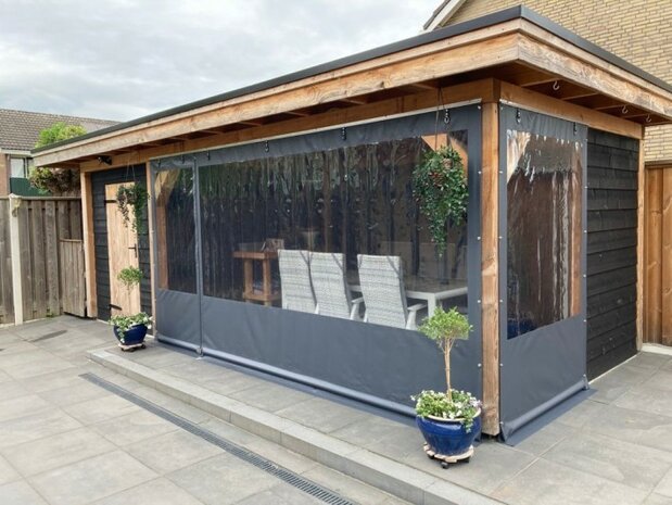 Verandazeil breed 500cm x hoog 200cm