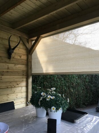 Verandadoek met oprolsysteem Sand B300xH170cm