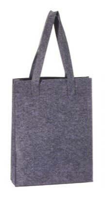 Vilten tas donkergrijs 30x40x9cm