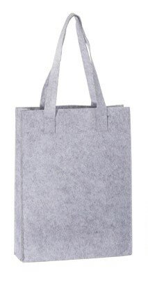 Vilten tas lichtgrijs 30x40x9cm 