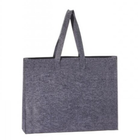 Vilten tas donkergrijs 40x30x9cm 