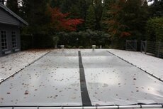 Zwembadafdekking waterdicht met waterdoorlatende strook 400cm x 800cm