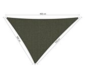 Outlet schaduwdoek 300x350x400cm Deep Grey hdpe driehoek Outlet schaduwdoek 300x350x400cm Deep Grey hdpe driehoek