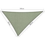 Outlet schaduwdoek 250x300x350cm Moonstone Green hdpe driehoek Outlet schaduwdoek 250x300x350cm Moonstone Green hdpe driehoek