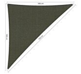 Outlet schaduwdoek 500x500x710cm Deep Grey hdpe driehoek Outlet schaduwdoek 500x500x710cm Deep Grey hdpe driehoek