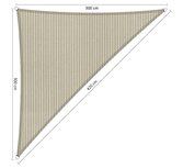Outlet chaduwdoek 300x300x420cm Sahara Sand hdpe driehoek Outlet chaduwdoek 300x300x420cm Sahara Sand hdpe driehoek