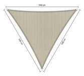 Outlet schaduwdoek 500x500x500cm Sahara Sand hdpe driehoek Outlet schaduwdoek 500x500x500cm Sahara Sand hdpe driehoek