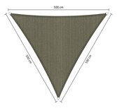 Outlet schaduwdoek 500x500x500cm Desert Storm hdpe driehoek Outlet schaduwdoek 500x500x500cm Desert Storm hdpe driehoek