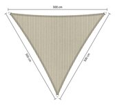 Outlet chaduwdoek 300x300x300cm Sahara Sand hdpe driehoek Outlet chaduwdoek 300x300x300cm Sahara Sand hdpe driehoek