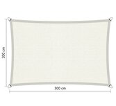 Outlet schaduwdoek 200x300cm Artic White hdpe rechthoek Outlet schaduwdoek 200x300cm Artic White hdpe rechthoek