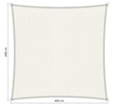 Outlet schaduwdoek 600x600cm Artic White hdpe vierkant Outlet schaduwdoek 600x600cm Artic White hdpe vierkant
