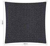 Outlet schaduwdoek 300x300cm Carbon Black hdpe vierkant Outlet schaduwdoek 300x300cm Carbon Black hdpe vierkant