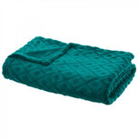 Plaid met 3d ruiten eend blauw1180x230cm Plaid met 3d ruiten eend blauw1180x230cm