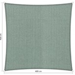 Premium schaduwdoek 5x5m vierkant waterdoorlatend Country Blue