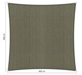 Premium schaduwdoek 4x4m vierkant waterdoorlatend Desert Storm