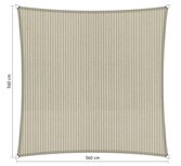 Premium schaduwdoek 3.6x3.6m vierkant waterdoorlatend Sahara Sand