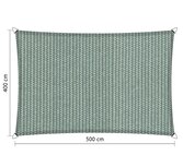 Premium schaduwdoek 4x5m rechthoek waterdoorlatend Country Blue