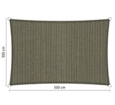 Premium schaduwdoek 3x5m rechthoek waterdoorlatend Desert Storm