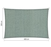 Premium schaduwdoek 2x4m rechthoek waterdoorlatend Country Blue