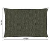 Premium schaduwdoek 2x4m rechthoek waterdoorlatend Deep Grey