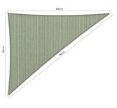 Premium schaduwdoek 5x6x7.8m driehoek waterdoorlatend Moonstone Green