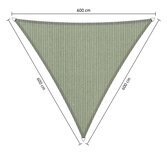 Premium schaduwdoek 6x6x6m driehoek waterdoorlatend Moonstone Green
