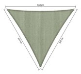 Premium schaduwdoek 3.6x3.6x3.6m driehoek waterdoorlatend Moonstone Green