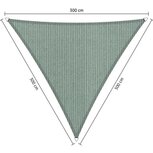 Premium schaduwdoek 3x3x3m driehoek waterdoorlatend Country Blue