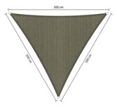 Premium schaduwdoek 3x3x3m driehoek waterdoorlatend Desert Storm
