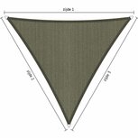 Schaduwdoek op maat waterdoorlatend driehoek gelijke zijden
