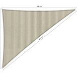 Premium schaduwdoek 4x5x6.4m driehoek waterdoorlatend Sahara Sand