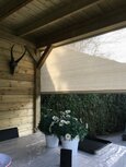 Verandadoek met oprolsysteem Sand B300xH170cm